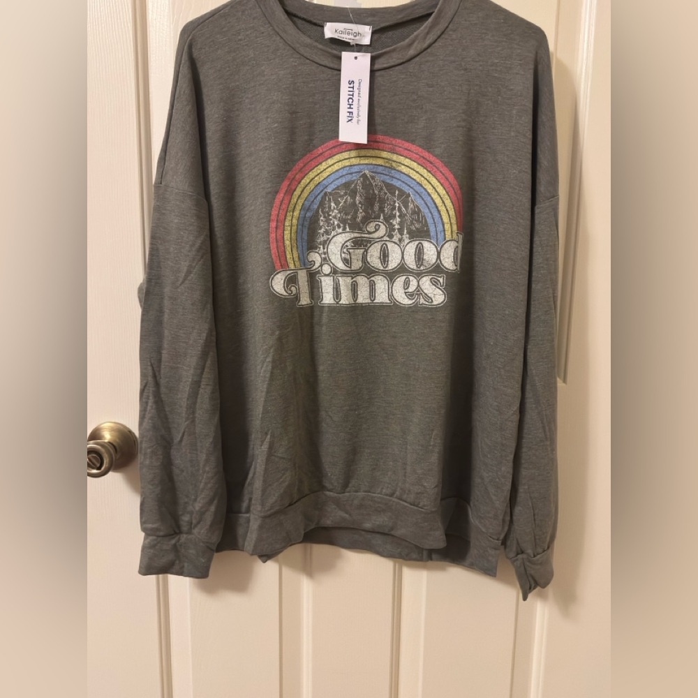 Kayleigh men’s long sleeve lightweight T-shirt, oversized, men’s. M